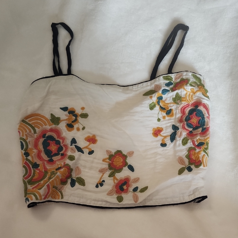 Floral Embroidered Women's Top